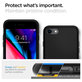 Spigen - Maska Liquid Air za iPhone 7, 8, SE 2020 & SE 2022, crno