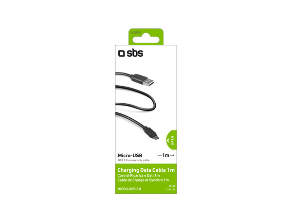 SBS - Micro-USB / USB kabel (1m), crni