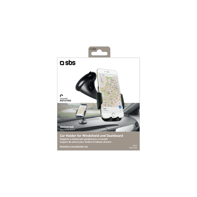 SBS - Auto držač, univerzalni FREEWAY s vakuumskom čašicom, crni