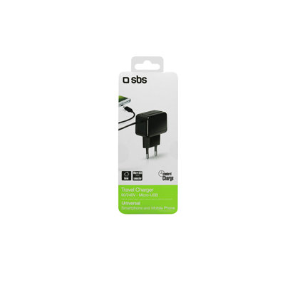 SBS - 5W adapter za punjenje s mikro-USB, crni