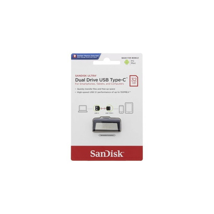 SanDisk - Ultra Dual 32 GB, USB-C