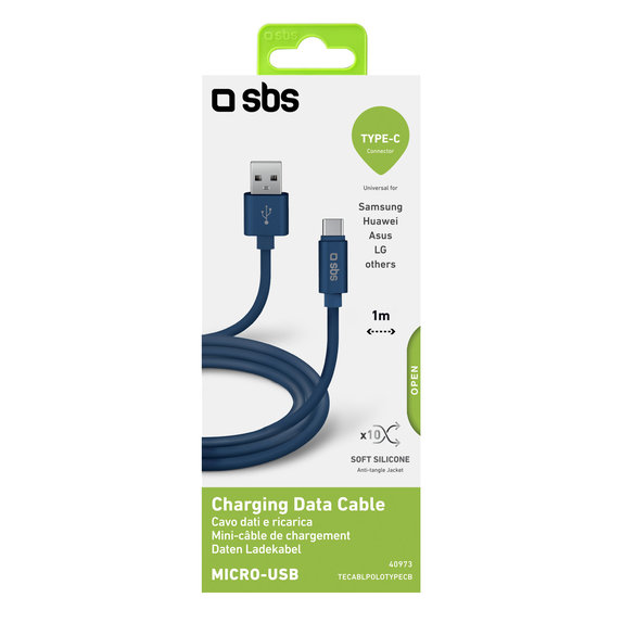 SBS - USB-C / USB kabel (1m), plava