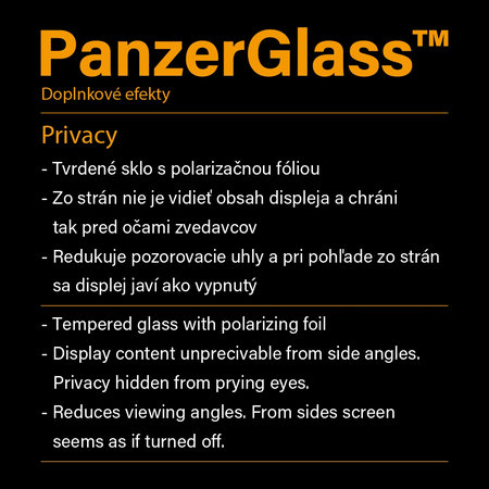 PanzerGlass - Tempered Glass Privacy Standard Fit za iPhone X, XS i 11 Pro, prozirno