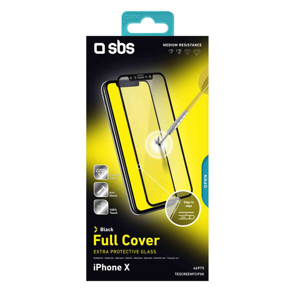 SBS - Tempered Glass Full Cover za iPhone X, XS & 11 Pro, crna