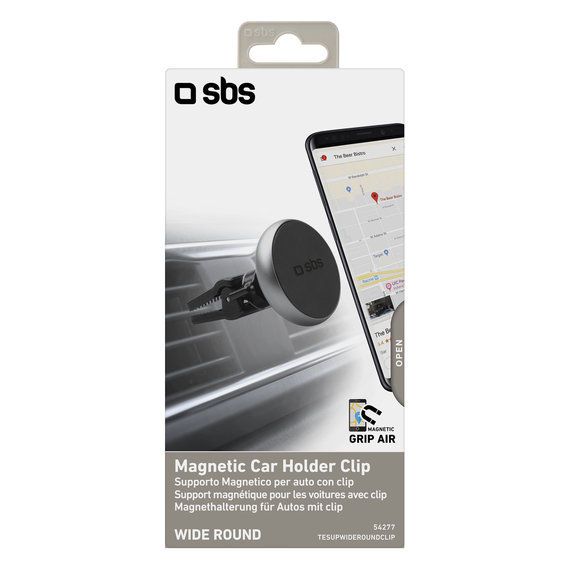 SBS - Držač za ventilaciju automobila, magnetni, crni
