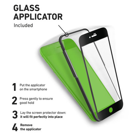 SBS - Tempered Glass 4D Full Glass za iPhone 6, 6s, 7, 8, SE 2020 & SE 2022, crna