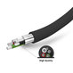 SBS - Auto punjač 2x USB + kabel USB / USB-C, crni