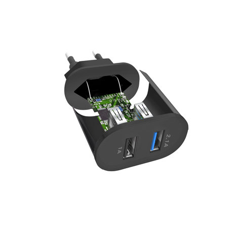 SBS - 10W adapter za punjenje 2x USB, crni