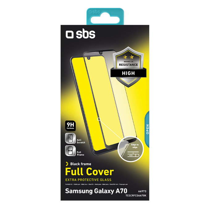 SBS - Tempered Glass Full Cover za Samsung Galaxy A70, crna