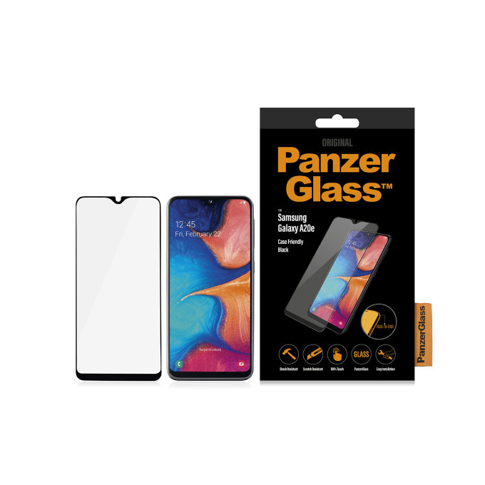 PanzerGlass - Tempered Glass Case Friendly za Samsung Galaxy A10e i A20e, crno