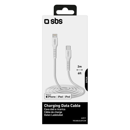 SBS - Lightning / USB-C kabel (2m), bijeli