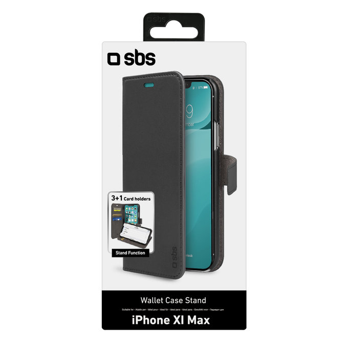 SBS - Maska Wallet Stand za iPhone 11 Pro Max, crna