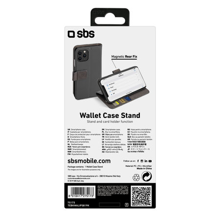 SBS - Maska Wallet Stand za iPhone 11 Pro, crna