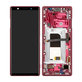 Sony Xperia 5 - LCD + zaslon osjetljiv na dodir + okvir (crveni) - 1319-9456 Originalni servisni paket