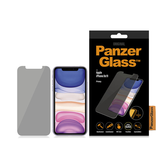 PanzerGlass - Tempered Glass Privacy Standard Fit za iPhone 11, XR, prozirno