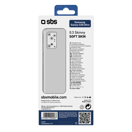 SBS - Maska Skinny za Samsung Galaxy S20 Ultra, prozirna