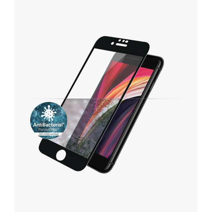 PanzerGlass - Tempered Glass Case Friendly AB za iPhone 6, 6s, 7, 8, SE 2020 & SE 2022, crna