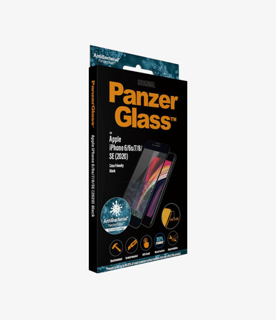 PanzerGlass - Tempered Glass Case Friendly AB za iPhone 6, 6s, 7, 8, SE 2020 & SE 2022, crna