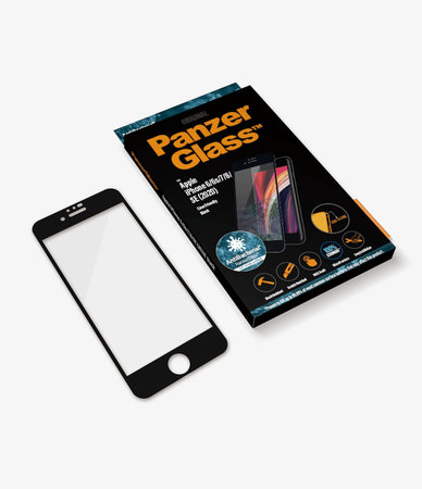 PanzerGlass - Tempered Glass Case Friendly AB za iPhone 6, 6s, 7, 8, SE 2020 & SE 2022, crna