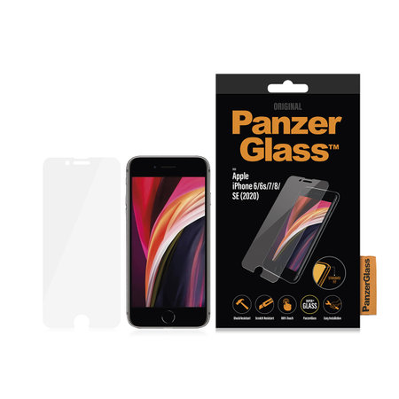 PanzerGlass - Tempered Glass Standard Fit za iPhone SE 2020, 8, 7, 6s, 6, prozirno