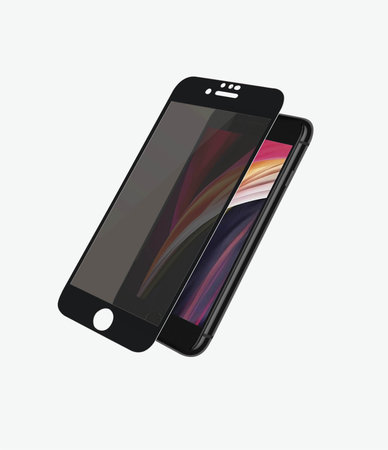 PanzerGlass - Tempered Glass Privacy Case Friendly za iPhone 6, 6s, 7, 8, SE 2020 & SE 2022, crna