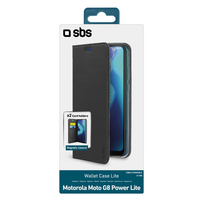 SBS - Maska Book Wallet Lite za Motorola Moto G8 Power Lite, crna