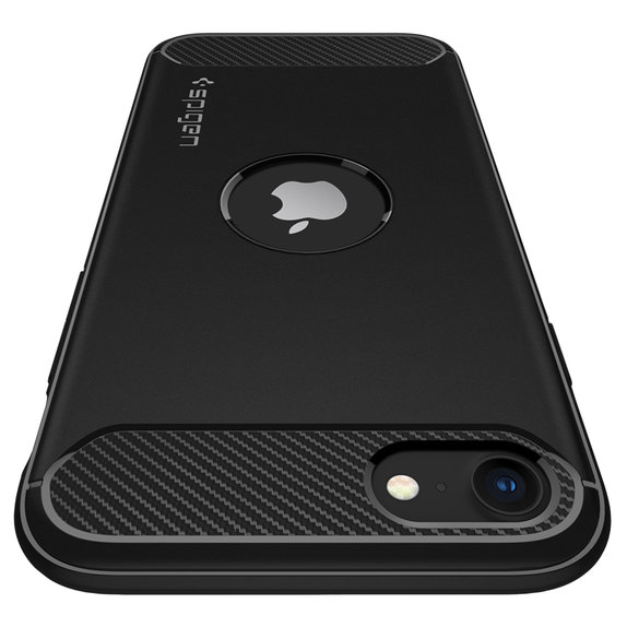 Spigen - Maska Rugged Armor za iPhone SE 2020 & SE 2022, crna
