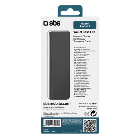 SBS - Maska Book Wallet Lite za Xiaomi Redmi 9, crna