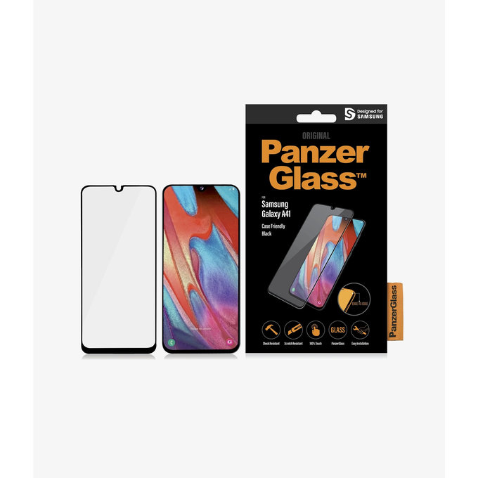 PanzerGlass - Tempered Glass Case Friendly za Samsung Galaxy A41, crna