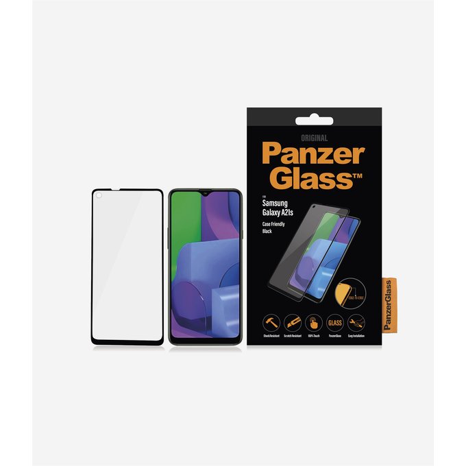 PanzerGlass - Tempered Glass Case Friendly za Samsung Galaxy A21s, crna