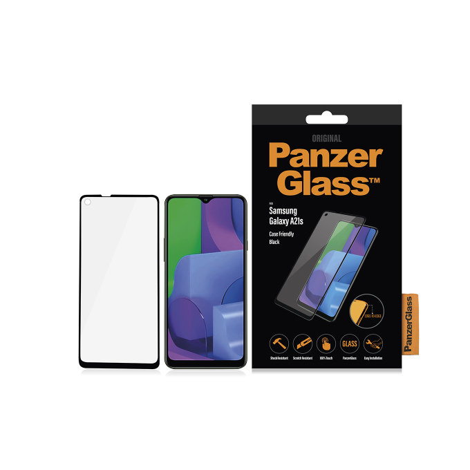 PanzerGlass - Tempered Glass Case Friendly za Samsung Galaxy A21s, crna
