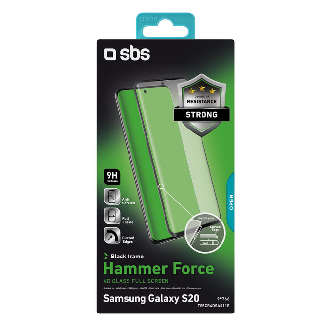 SBS - Tempered Glass 4D Full Glass za Samsung Galaxy S20, crna