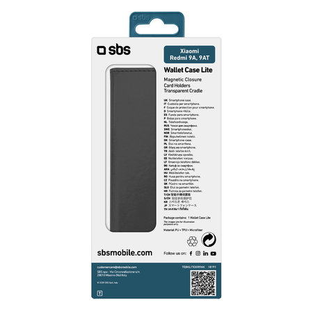 SBS - Maska Book Wallet Lite za Xiaomi Redmi 9A, 9AT, crna