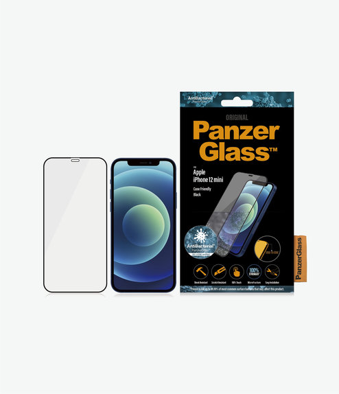 PanzerGlass - Tempered Glass Case Friendly AB za iPhone 12 mini, crna