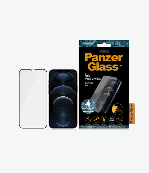 PanzerGlass - Tempered Glass Case Friendly AB za iPhone 12 Pro Max, crna
