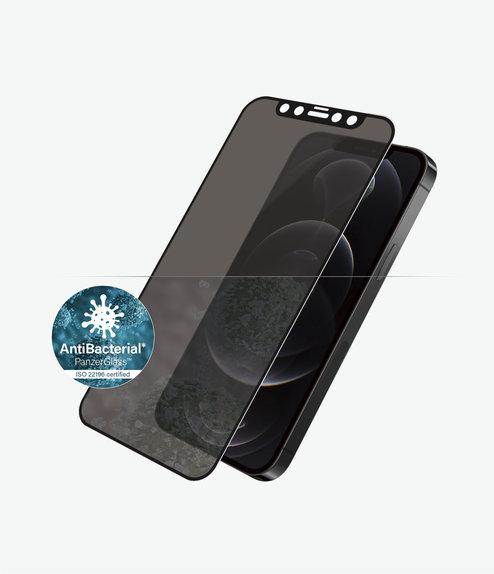 PanzerGlass - Tempered Glass Privacy Case Friendly AB za iPhone 12 & 12 Pro, crna