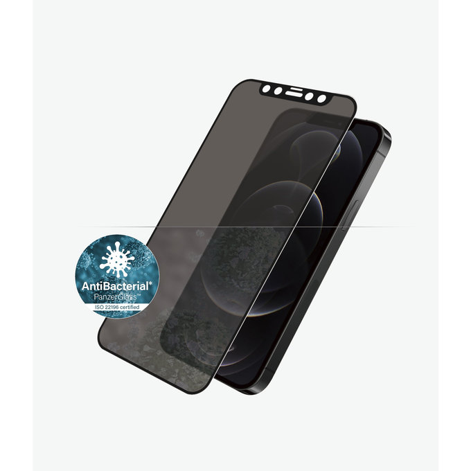 PanzerGlass - Tempered Glass Privacy Case Friendly AB za iPhone 12 & 12 Pro, crna