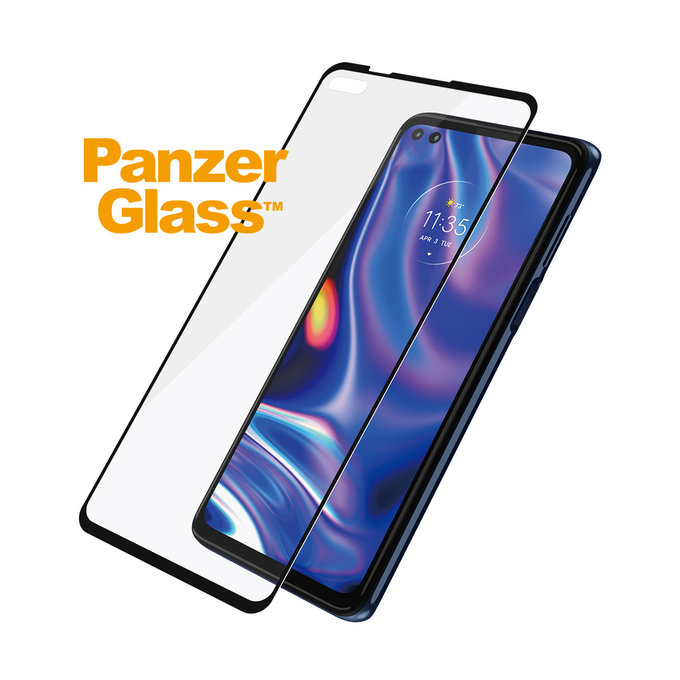 PanzerGlass - Tempered Glass Case Friendly za Motorola Moto G 5G Plus in One 5G, črna