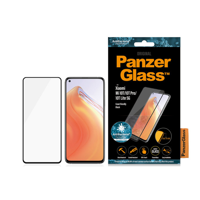 PanzerGlass - Tempered Glass Case Friendly za Xiaomi Mi 10T Pro 5G, 10T Lite, 10T, crno