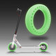 Xiaomi Mi Electric Scooter 1S, 2 M365, Essential, Pro, Pro 2 - Izdržljiva puna guma bez zračnica (Green Fluorescent)