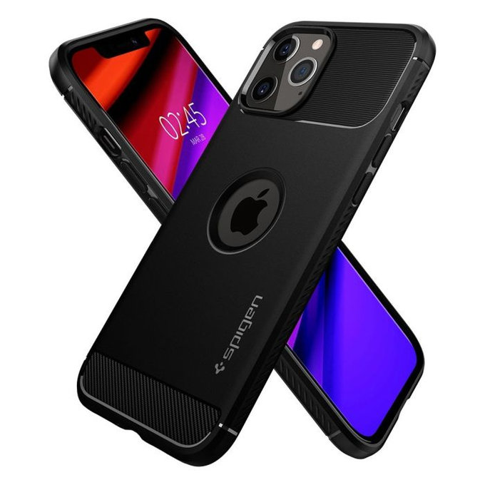 Spigen - Maska Rugged Armor za iPhone 12 & 12 Pro, crna