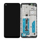 Motorola Moto G8 XT2045 - LCD zaslon + zaslon osjetljiv na dodir + okvir (crni) - 5D68C16383 Originalni servisni paket