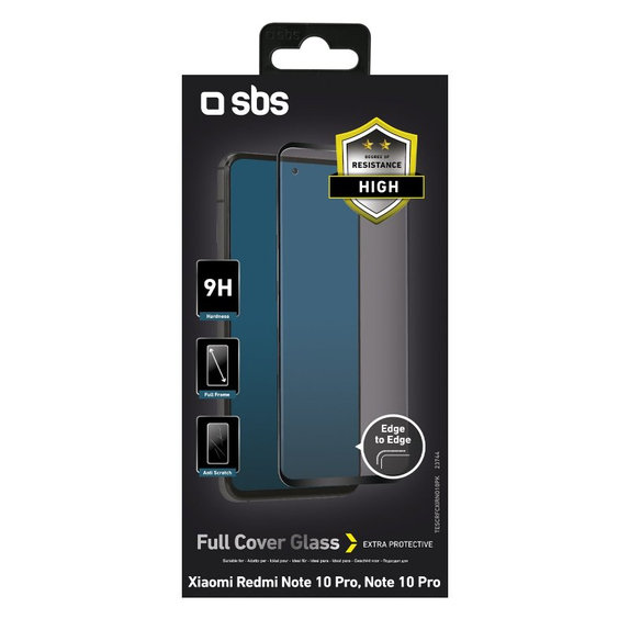 SBS - Tempered Glass Full Cover za Xiaomi Redmi Note 10 Pro, crna