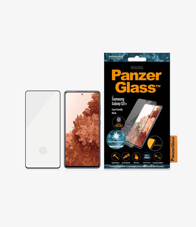 PanzerGlass - Tempered Glass Case Friendly AB za Samsung Galaxy S21+, kompenzacija otisaka prstiju, crna