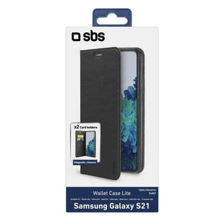SBS - Maska Book Wallet Lite za Samsung Galaxy S21, crna