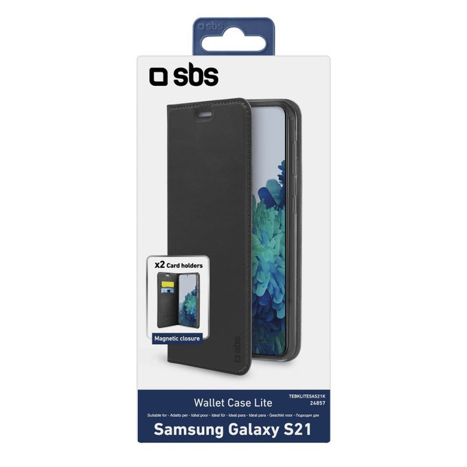 SBS - Maska Book Wallet Lite za Samsung Galaxy S21, crna