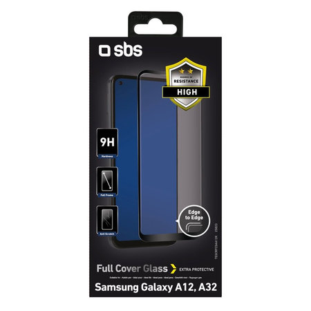 SBS - Tempered Glass Full Cover za Samsung Galaxy A12, A32 5G, M12, A13, A13 5G, A03 & A04s, crna