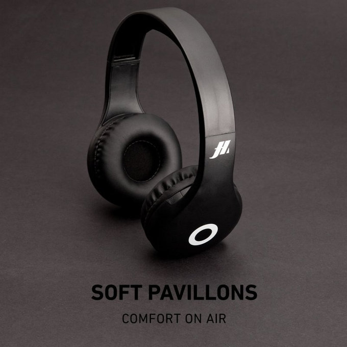 SBS Music Hero - Stereo brezžične slušalke z mikrofonom, črne