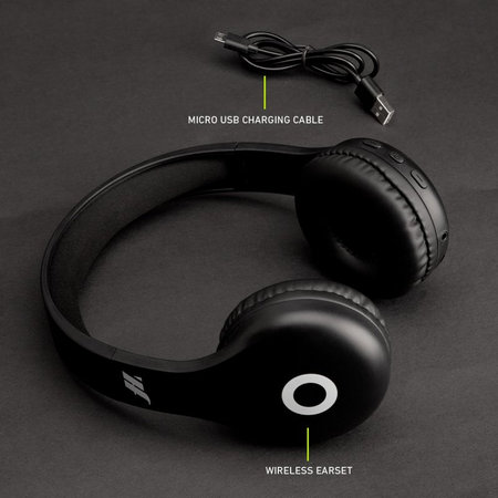 SBS Music Hero - Stereo brezžične slušalke z mikrofonom, črne