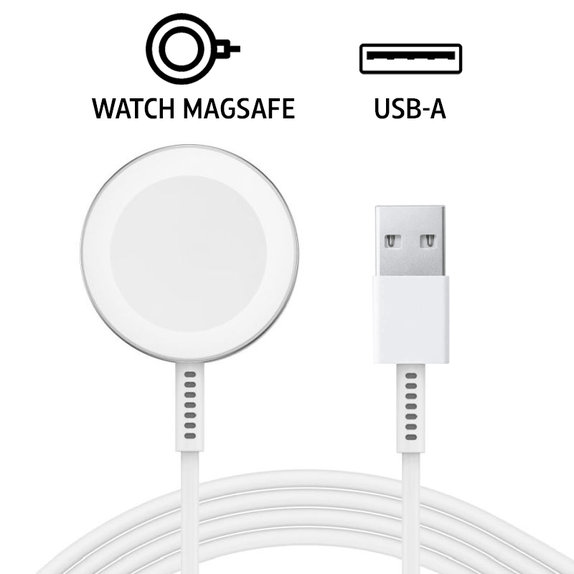 Magnetni punjački kabel za Apple Watch, USB-A, 1 m, Stainless Steel, bulk